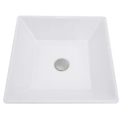 Nantucket Sinks Brant Point 16" Ceramic Bathroom Vessel Sink, White, NSV109