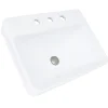 Nantucket Sinks Brant Point 23" Ceramic Bathroom Sink, White, DI-2317-R8
