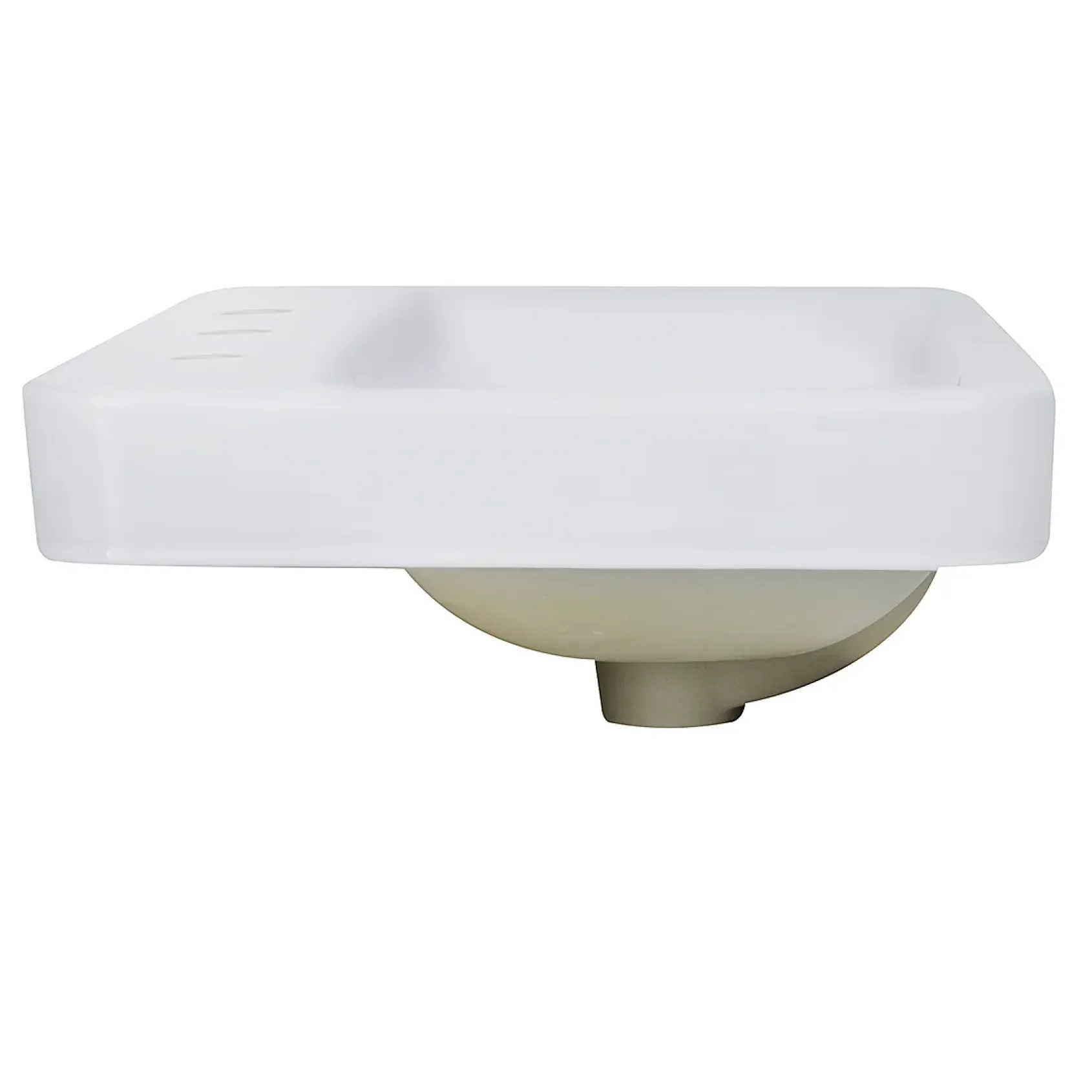 Nantucket Sinks Brant Point 23" Ceramic Bathroom Sink, White, DI-2317-R8
