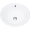Nantucket Sinks Brant Point 17" Ceramic Bathroom Vessel Sink, White, NSV218