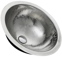 Nantucket Sinks Brightwork Home 17" Stainless Steel Bathroom Sink, RLS-OF