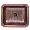 Nantucket Sinks Brightwork Home 17" Rectangle Copper Bar/Prep Sink with Accessories, 16 Gauge, REHC-2.5