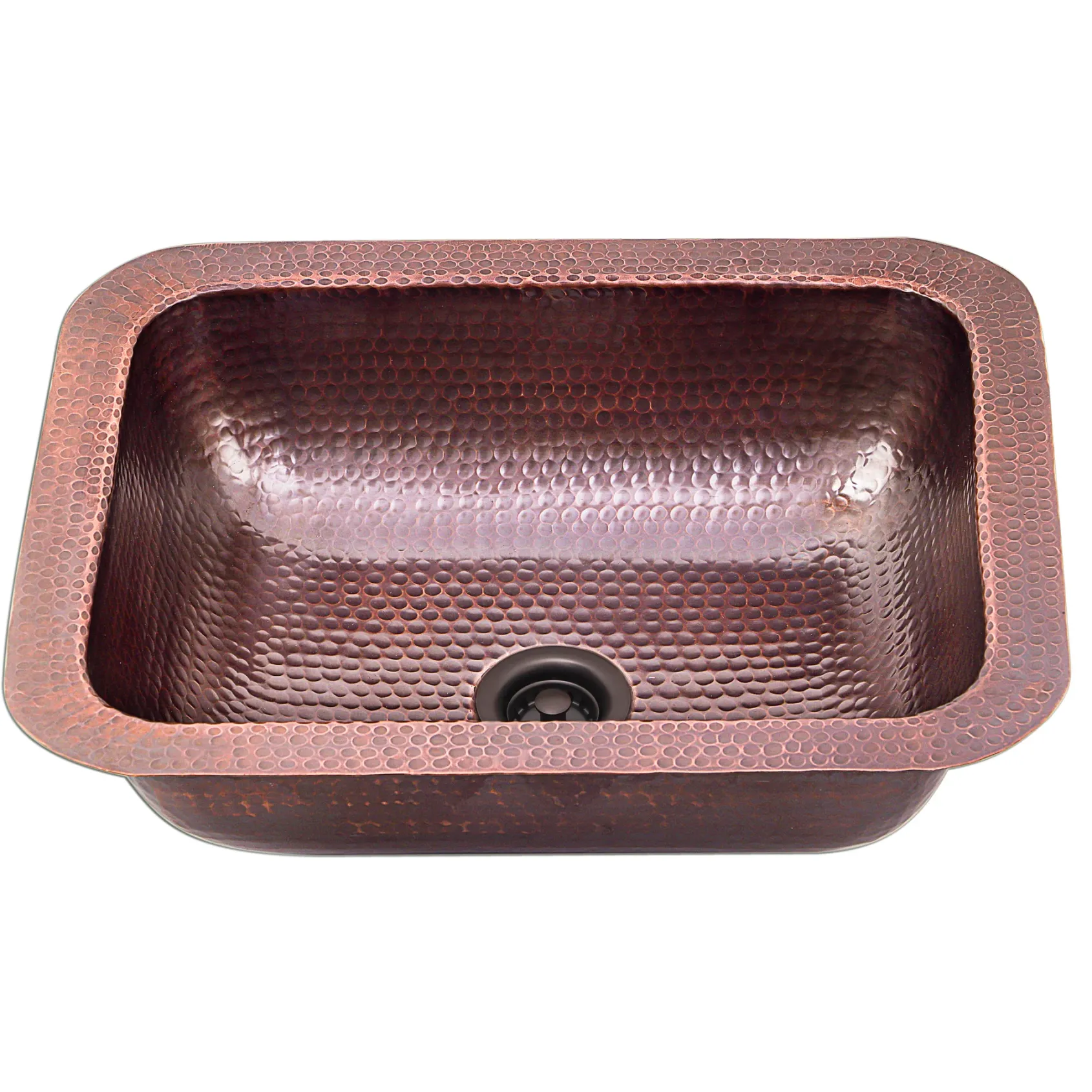 Nantucket Sinks Brightwork Home 17" Rectangle Copper Bar/Prep Sink with Accessories, 16 Gauge, REHC-2.5