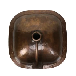 Nantucket Sinks Brightwork Home 16" Copper Bathroom Sink, Light Copper, SQRC-OF