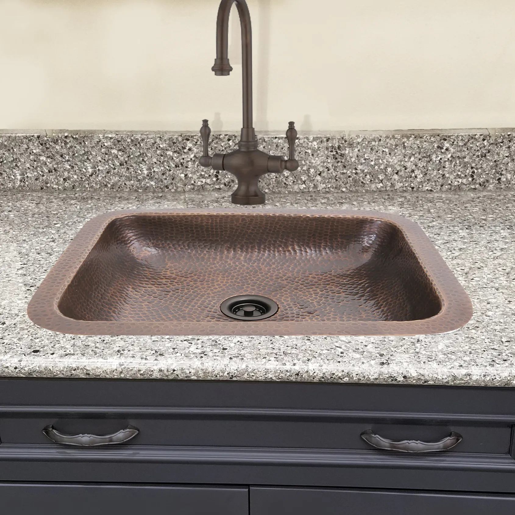 Nantucket Sinks Brightwork Home 17" Copper Bathroom Sink, REHC