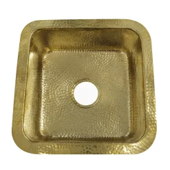 Nantucket Sinks Brightwork Home 17" Brass Bar Sink, SQRB-7