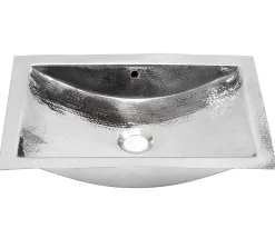 Nantucket Sinks Brightwork Home 20" Rectangle Undermount Stainless Steel Bathroom Sink, Silver, 18 Gauge, TRS-OF