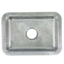 Nantucket Sinks Brightwork 20" Rectangular Stainless Steel Bar/Kitchen Sink with Accessories, 18 Gauge, RES2014-MF