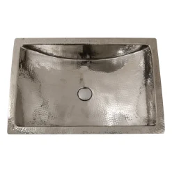 Nantucket Sinks Brightwork Home 24" Stainless Steel Bathroom Sink, TRS2416