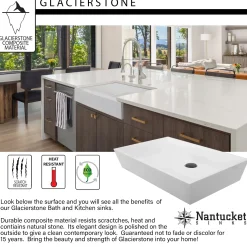 Nantucket Sinks Glacierstone 36