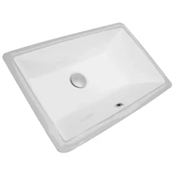 Nantucket Sinks Great Point 21" Ceramic Bathroom Sink, White, UM-19x11-W