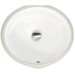 Nantucket Sinks Great Point 19" Ceramic Bathroom Sink, White, UM-16CW