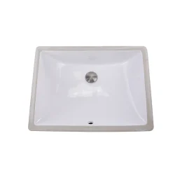 Nantucket Sinks Great Point 20" Ceramic Bathroom Sink, White, UM-18x13-W