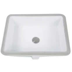 Nantucket Sinks Great Point 20" Ceramic Bathroom Sink, White, GB-17x13-W