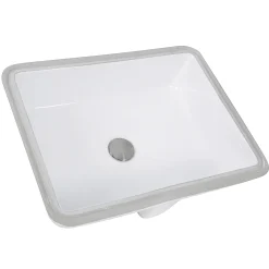 Nantucket Sinks Great Point 20" Ceramic Bathroom Sink, White, GB-17x13-W