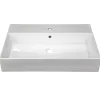 Nantucket Sinks Newport 28" x 18" Rectangle Wallmount Fireclay Bathroom Sink with Accessories, White, NS-NPCS28W
