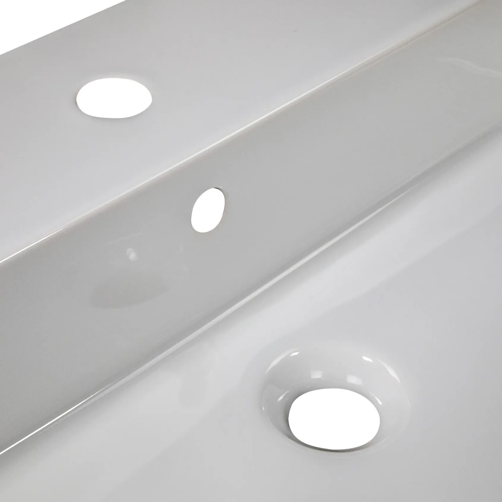 Nantucket Sinks Newport 28" x 18" Rectangle Wallmount Fireclay Bathroom Sink with Accessories, White, NS-NPCS28W