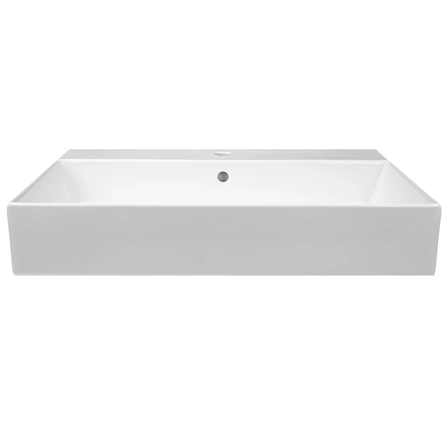 Nantucket Sinks Newport 28" x 18" Rectangle Wallmount Fireclay Bathroom Sink with Accessories, White, NS-NPCS28W