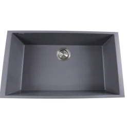 Nantucket Sinks Plymouth 30" Granite Composite Kitchen Sink, Titanium, PR3018-TI