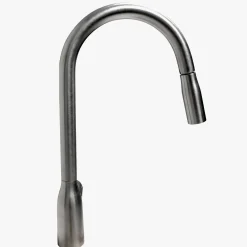 Nantucket Sinks Premium Kitchen 1.75 GPM Lever Stainless Steel Kitchen Faucet, Lever, KFPD16BRS