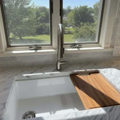 Nantucket Sinks Premium Kitchen 1.75 GPM Lever Stainless Steel Kitchen Faucet, Lever, KFPD16BRS