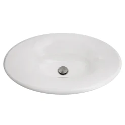 Nantucket Sinks Regatta 25" Fireclay Bathroom Sink, White, RC70640W