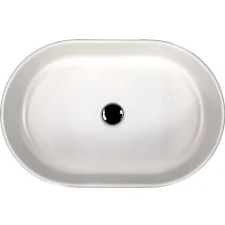 Nantucket Sinks Regatta 23.75" x 15.75" Oval Fireclay Bathroom Vessel Sink with Accessories, Matte White, RC5022MW