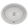 Nantucket Sinks Regatta 19" Fireclay Bathroom Sink, White/Platinum, RC78340SL