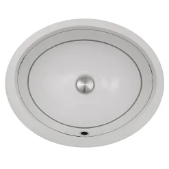 Nantucket Sinks Regatta 19" Fireclay Bathroom Sink, White/Platinum, RC78340SL