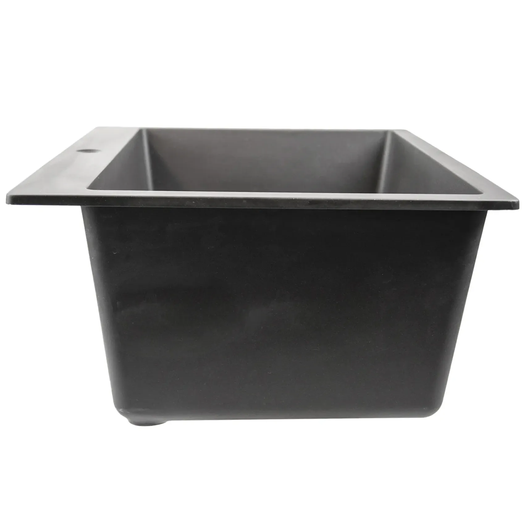 Nantucket Sinks Rockport 25" Dual Mount Granite Composite Laundry Sink, Titanium, PR2522-DM-TI