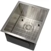 Nantucket Sinks All Weather 15" Undermount 316 Marine Grade Stainless Steel Kitchen Sink with Accessories, 16 Gauge, AW1518-16