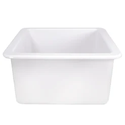 Nantucket Sinks Cape 18" Dual Mount Fireclay Kitchen Sink, White, Wellfleet-1818W