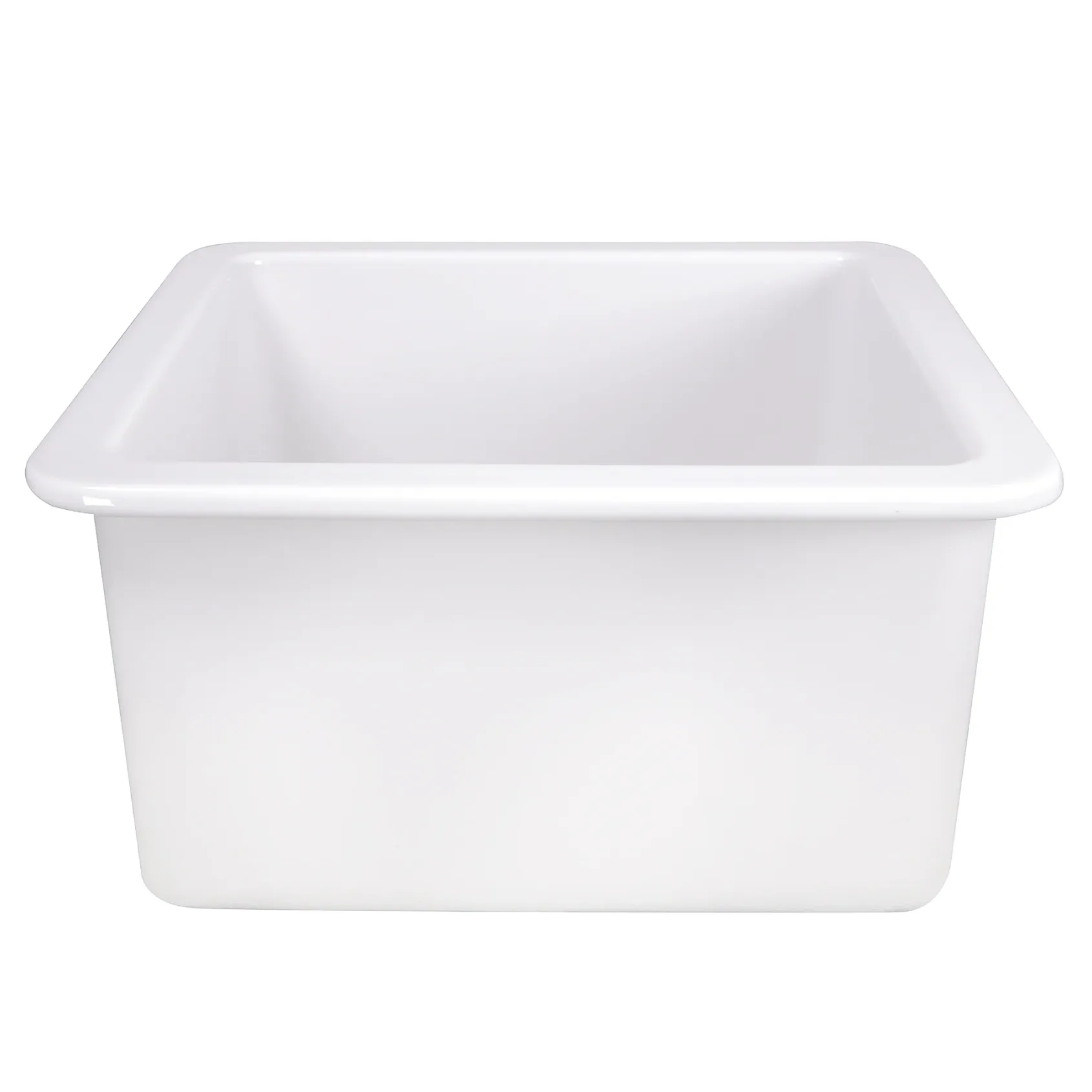Nantucket Sinks Cape 18" Dual Mount Fireclay Kitchen Sink, White, Wellfleet-1818W
