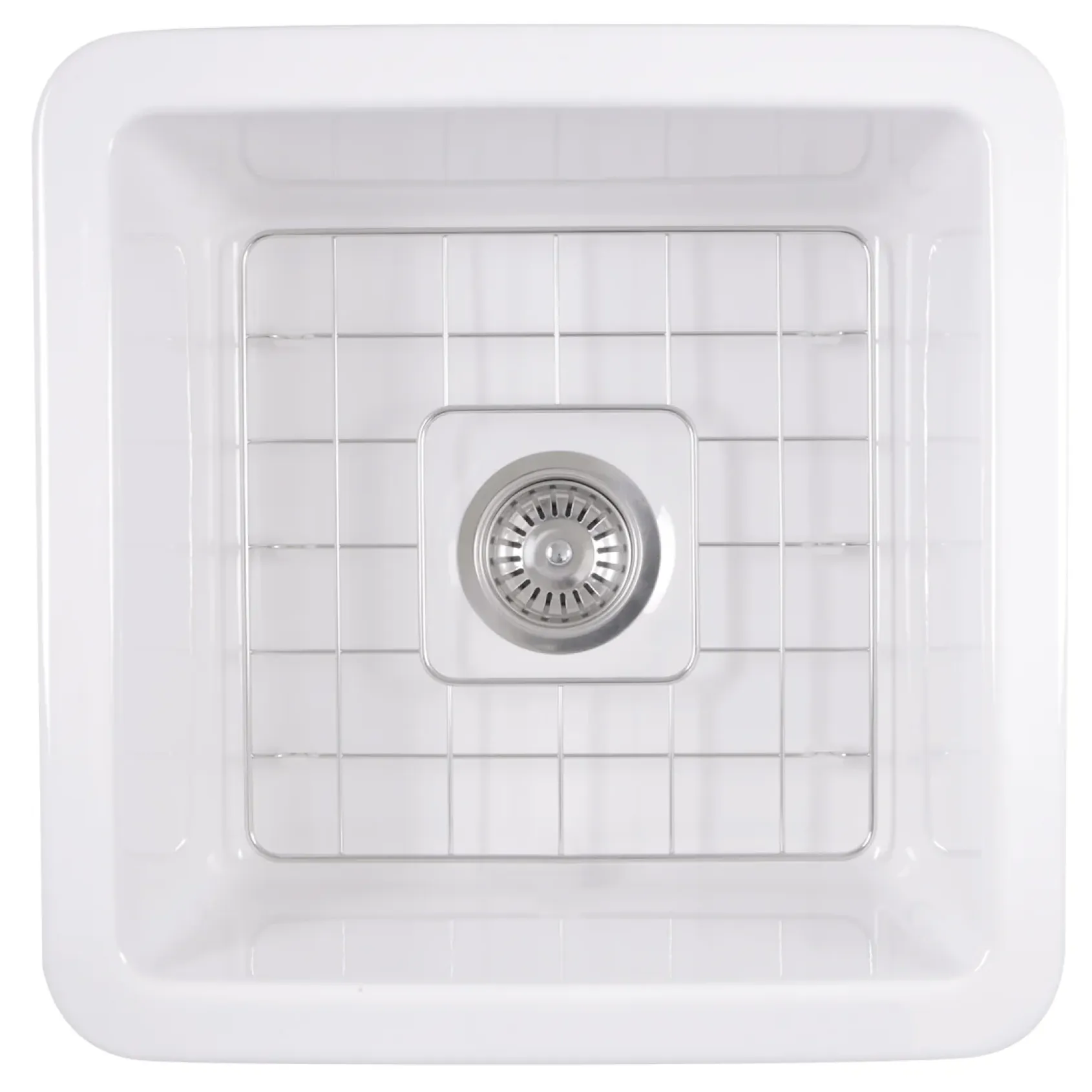 Nantucket Sinks Cape 18" Dual Mount Fireclay Kitchen Sink, White, Wellfleet-1818W