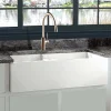 Nantucket Sinks Cape 36" Fireclay Farmhouse Sink, 60/40 Double Bowl, White, Hyannis-36-DBL