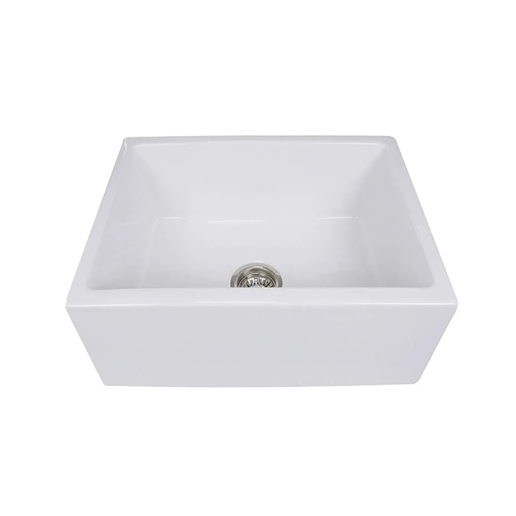 Nantucket Sinks Cape 24" Fireclay Farmhouse Sink, White, Hyannis-24