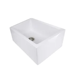 Nantucket Sinks Cape 24" Fireclay Farmhouse Sink, White, Hyannis-24