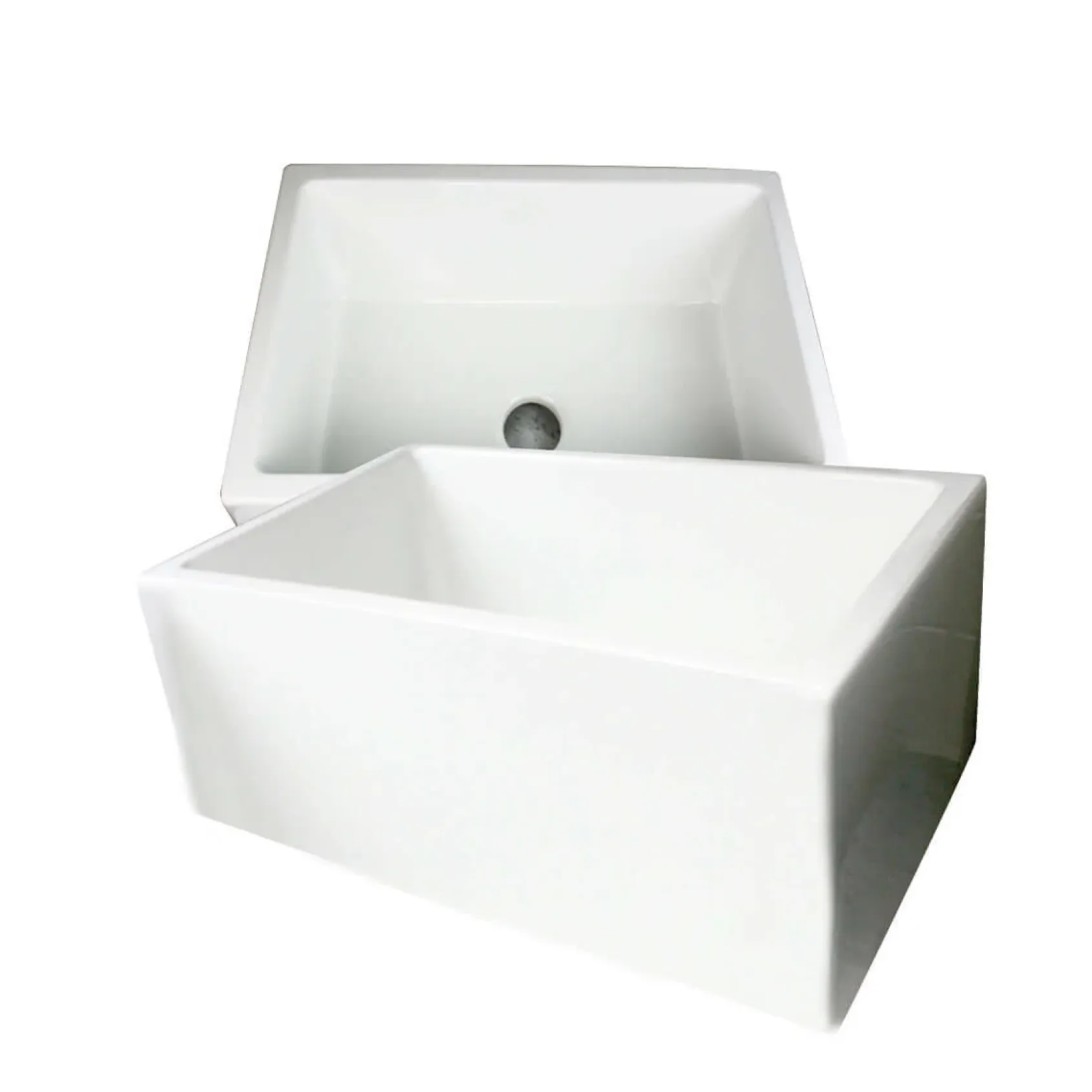 Nantucket Sinks Cape 24" Fireclay Farmhouse Sink, White, Hyannis-24