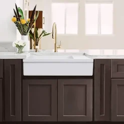 Nantucket Sinks Cape 36" Fireclay Farmhouse Sink, White, FCFS36-DB