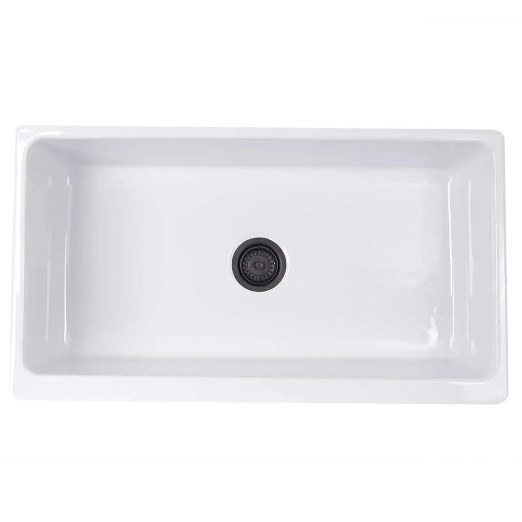 Nantucket Sinks Cape 36" Fireclay Farmhouse Sink, White, Yarmouth-36W