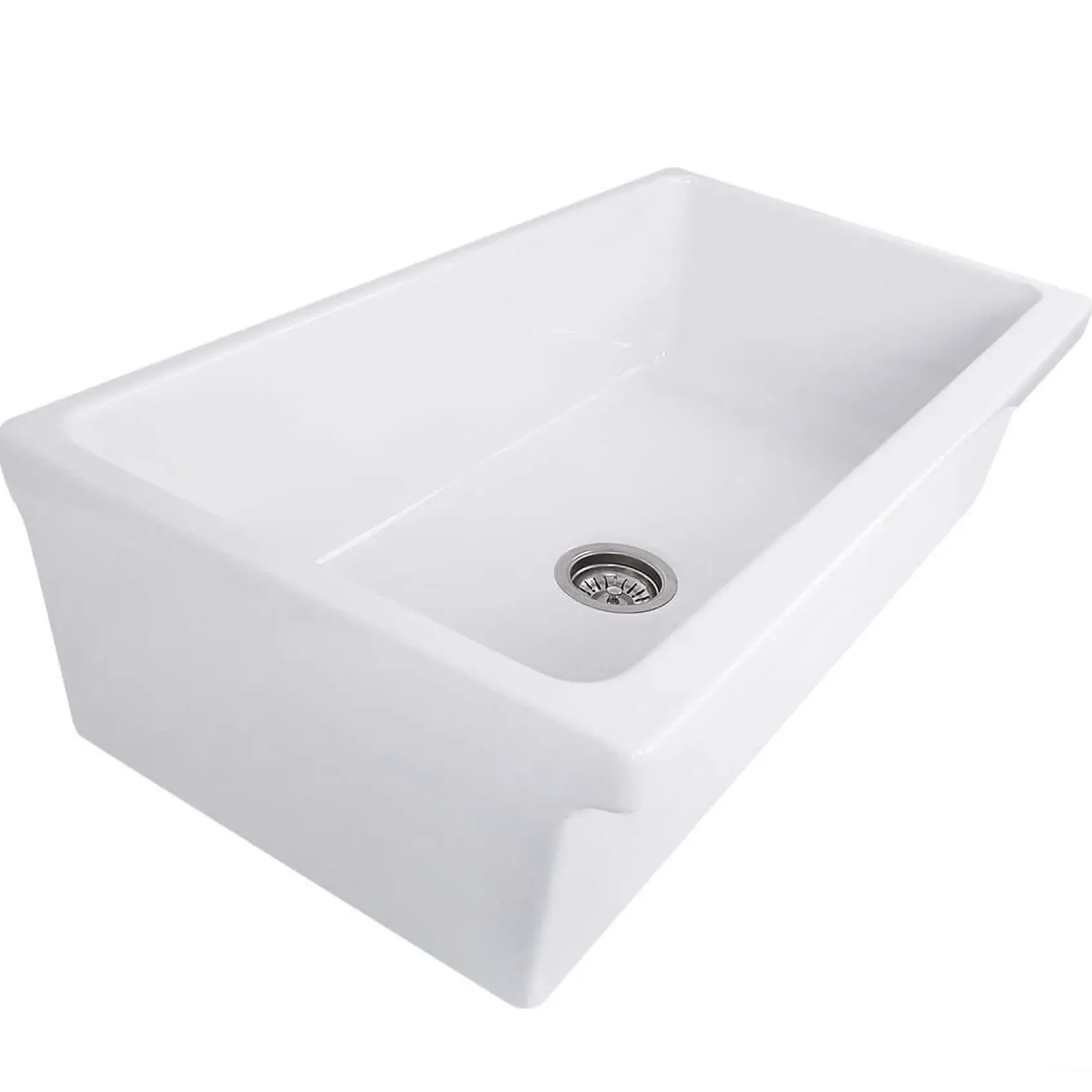 Nantucket Sinks Cape 36" Fireclay Farmhouse Sink, White, Yarmouth-36W