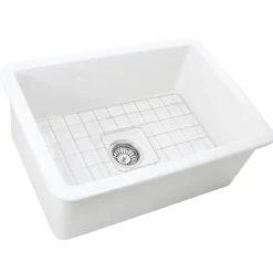 Nantucket Sinks Cape 27" Fireclay Kitchen Sink, White, Wellfleet-2719W