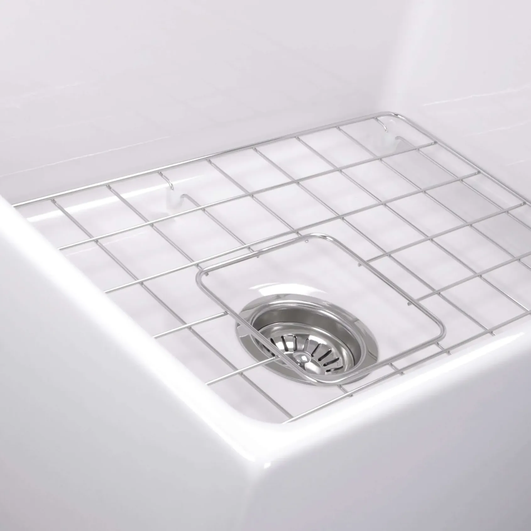 Nantucket Sinks Cape 27" Fireclay Farmhouse Sink, White, T-FCFS27