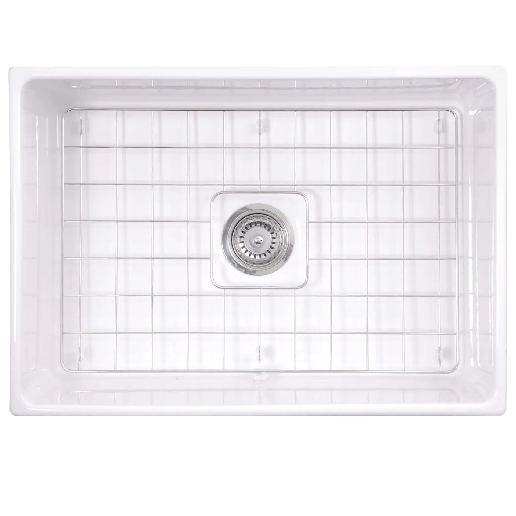 Nantucket Sinks Cape 27" Fireclay Farmhouse Sink, White, T-FCFS27