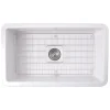 Nantucket Sinks Cape 32" Fireclay Kitchen Sink, White, Wellfleet-3218W