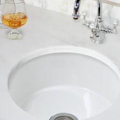 Nantucket Sinks Cape 18" Fireclay Kitchen Sink, White, Hyannis-18