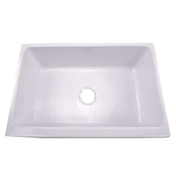 Nantucket Sinks Cape 30" Fireclay Farmhouse Sink, White, WH3018FCL