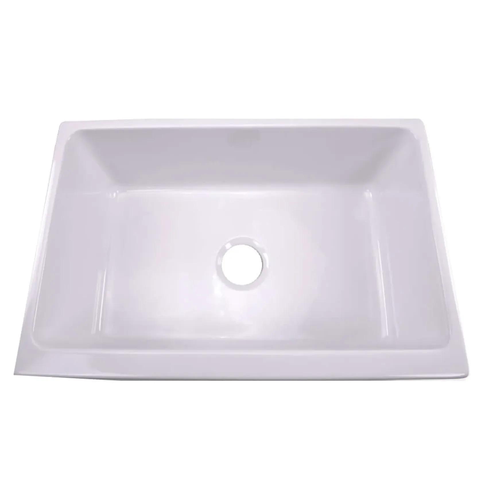 Nantucket Sinks Cape 30" Fireclay Farmhouse Sink, White, WH3018FCL