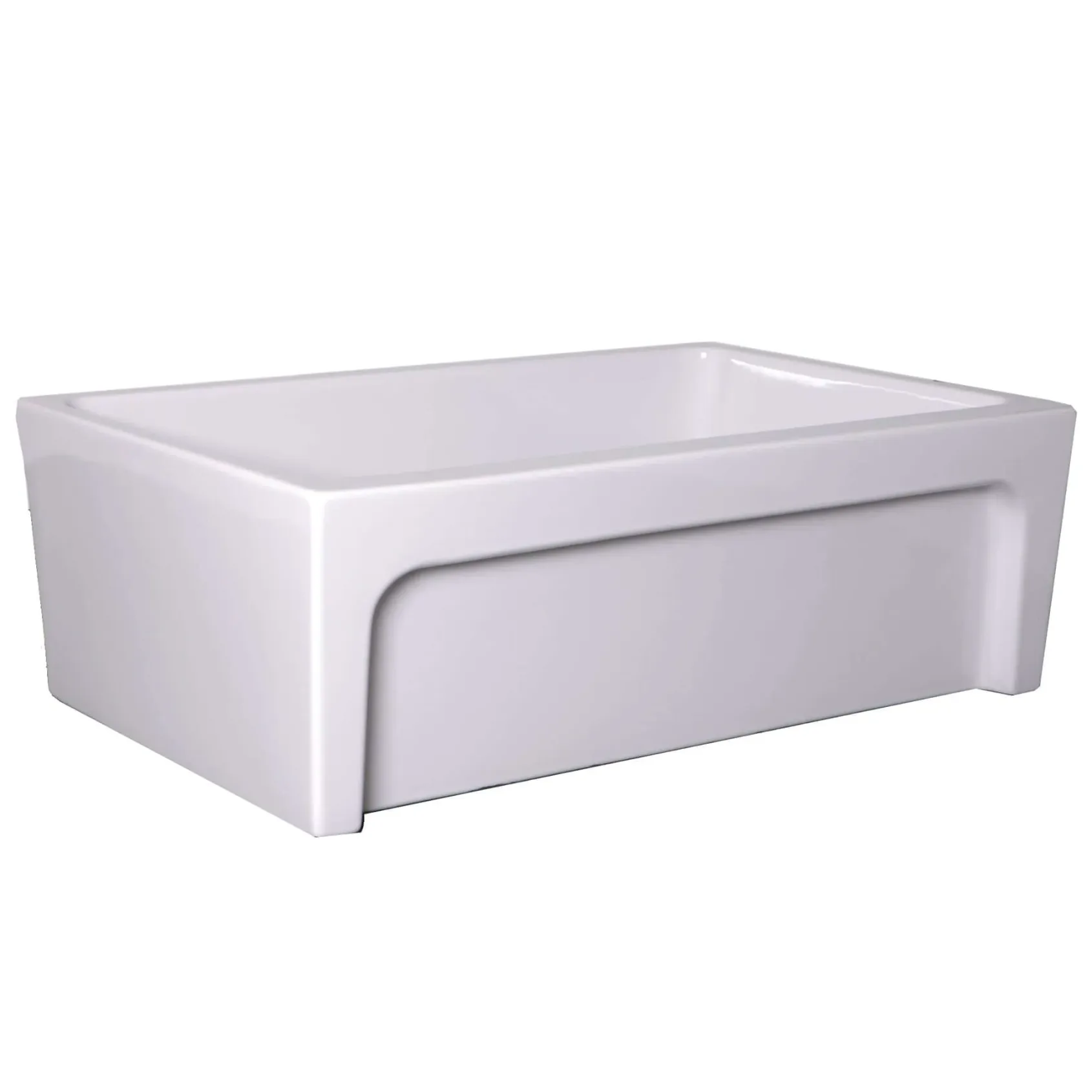 Nantucket Sinks Cape 30" Fireclay Farmhouse Sink, White, WH3018FCL