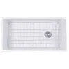 Nantucket Sinks Cape 36" Fireclay Farmhouse Sink, White, T-FCFS36